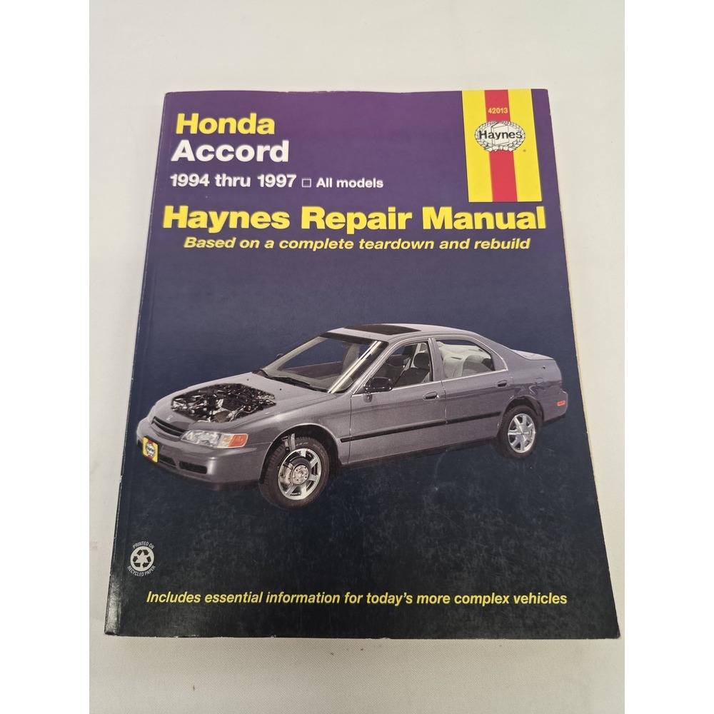 Haynes Honda Accord 1994-1997 Repair Manual Jay Storer 42013 Paperback